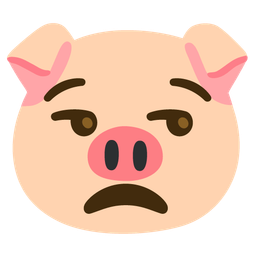 unamused face and pig face