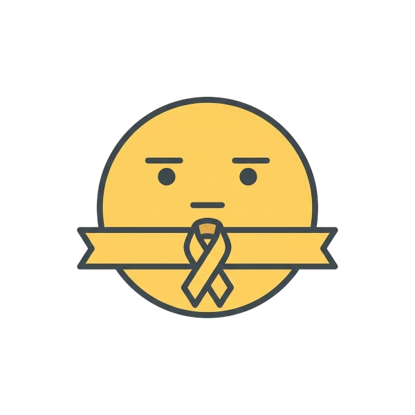 Unamused face and Reminder ribbon