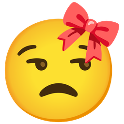 unamused face and ribbon