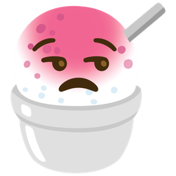 unamused face and shaved ice