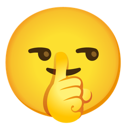 unamused face and shushing face