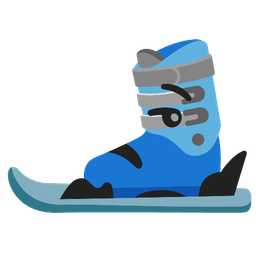 unamused face and skis