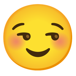 Unamused face and Smiling face