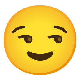 unamused face and smirking face