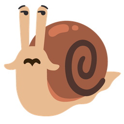 unamused face and snail