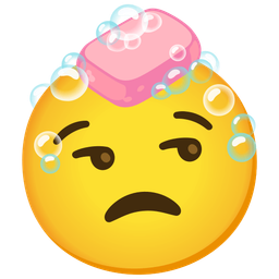 unamused face and soap