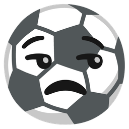 unamused face and soccer ball