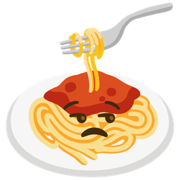 unamused face and spaghetti