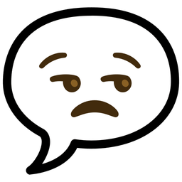 unamused face and speech balloon