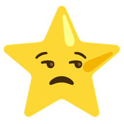 unamused face and star