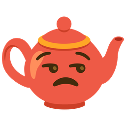 unamused face and teapot