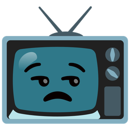 unamused face and television