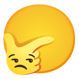 unamused face and thinking face