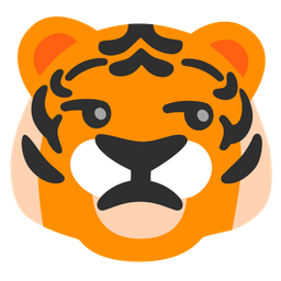 unamused face and tiger face