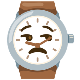 unamused face and watch