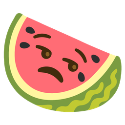 unamused face and watermelon