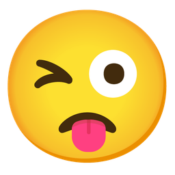 Unamused face and Winking face with tongue