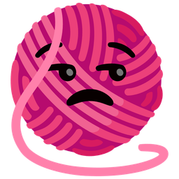 unamused face and yarn