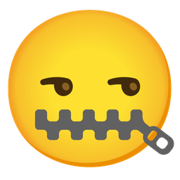 unamused face and zipper-mouth face