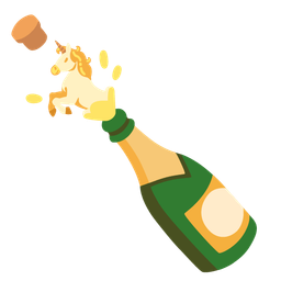 Unicorn and Bottle with popping cork