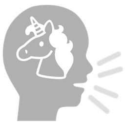 Unicorn and Bust in silhouette