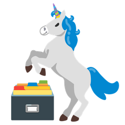 Unicorn and Card file box