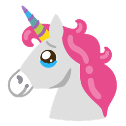 Unicorn and Face holding back tears