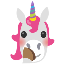 Unicorn and Face with open eyes and hand over mouth