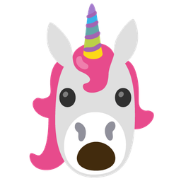 Unicorn and Face with open mouth