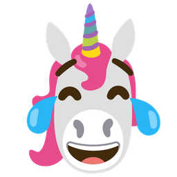 Unicorn and Face with tears of joy