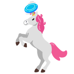 Unicorn and Flying disc