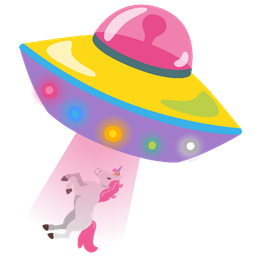 Unicorn and Flying saucer