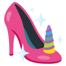 unicorn and high-heeled shoe