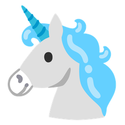 Unicorn and Light blue heart