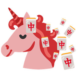 Unicorn and Mahjong red dragon