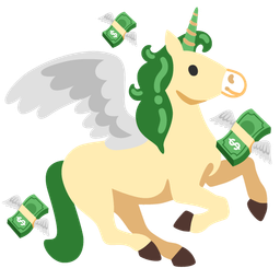 Unicorn and Money with wings