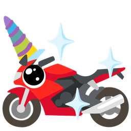 Unicorn and Motorcycle