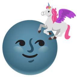 Unicorn and New moon face