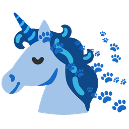 Unicorn and Paw prints