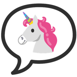 Unicorn and Speech balloon