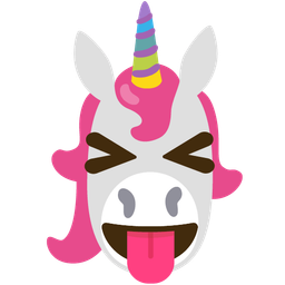 Unicorn and Squinting face with tongue