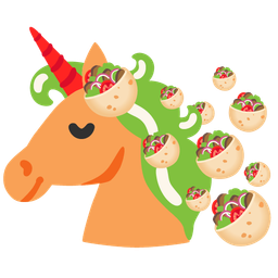 Unicorn and Stuffed flatbread