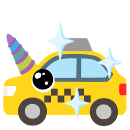 unicorn and taxi
