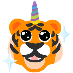 Unicorn and Tiger face