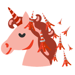 unicorn and Tokyo tower