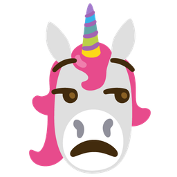 Unicorn and Unamused face