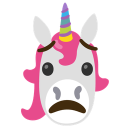 Unicorn and Worried face