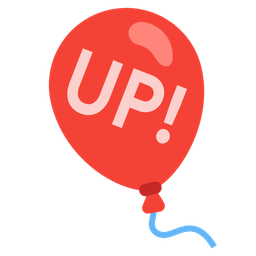 UP! button and balloon