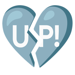 UP! button and broken heart