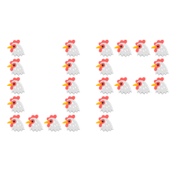 UP! button and chicken